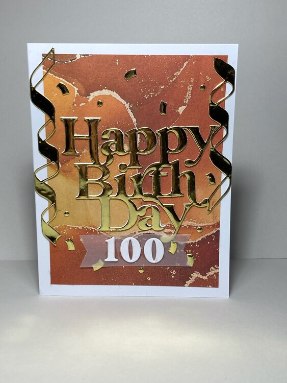 Simple Happy 100th Birthday card for a special gentleman 