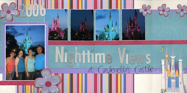 Nighttime Views of Cinderella&#039;s Castle