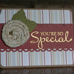 Special Fabric Flower card
