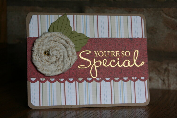 Special Fabric Flower card
