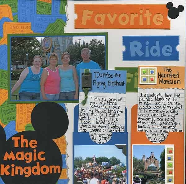 Magic Kingdom Favorite Ride Files Journaling detail