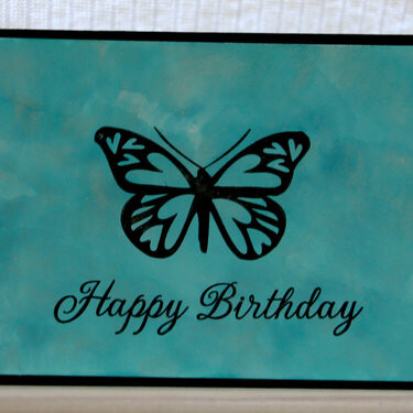 Happy Birthday Butterfly Alcohol Ink card