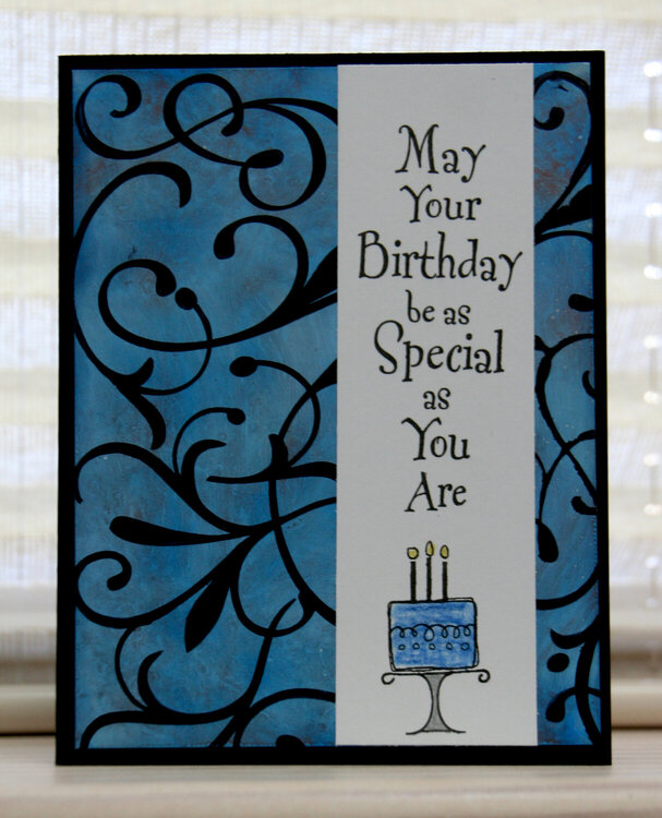 Special Birthday Alcohol Ink card