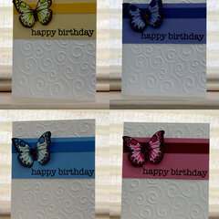 Birthday Butterflies card set