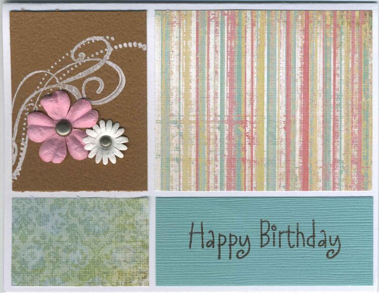 Birthday flower/flourish card
