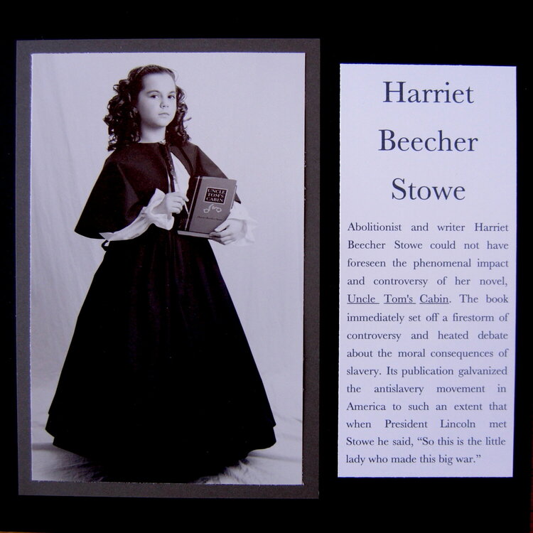 Harriet Beecher Stowe, left page