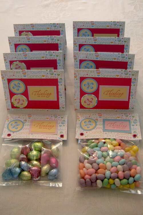 Easter Card and Candy - Jelly Beans - kisses and eggs