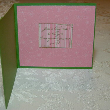 SU Wild Wasabi and Prints Pack Friendship Card, open view