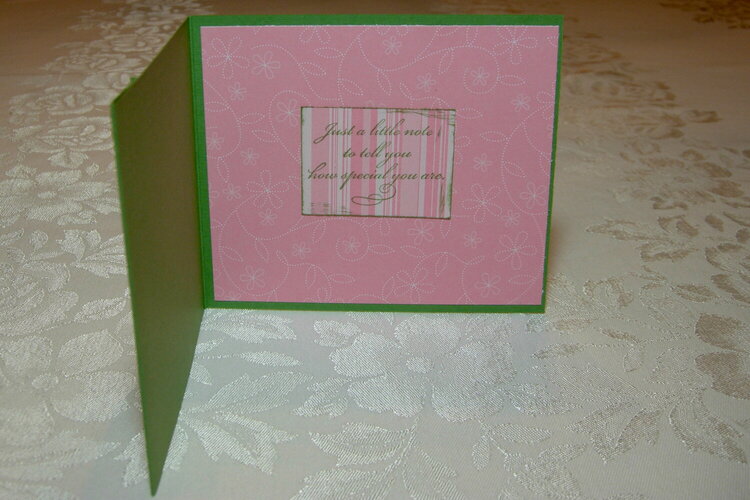 SU Wild Wasabi and Prints Pack Friendship Card, open view