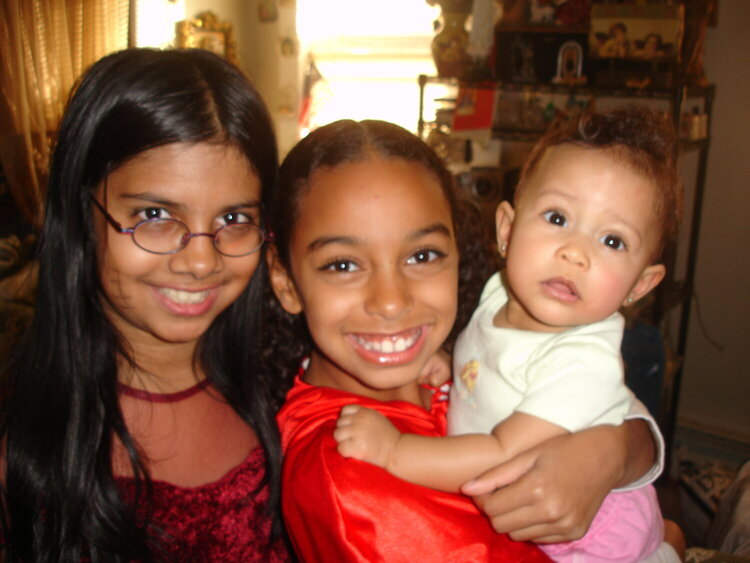 My Friend Asra, my cousin Kiara, and I as Halloween!