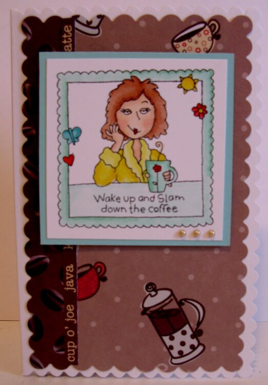 Wake up coffee card