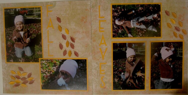 2 page fall leaves layout