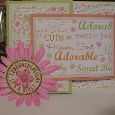 its a girl/ joy fold card