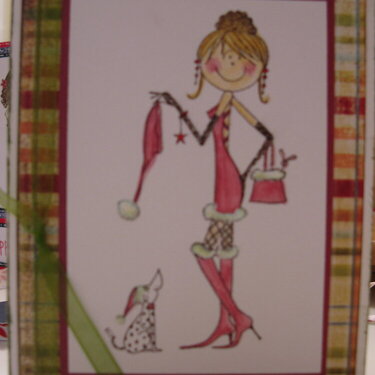 Christmas card with Penny Black stamp