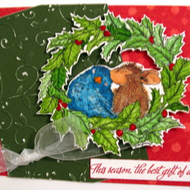 house mouse Christmas card