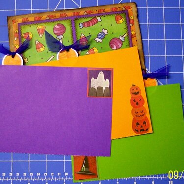 Halloween Album - Recipie cards and Envelope