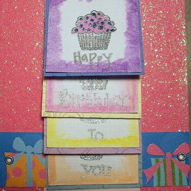 Happy birthday to You waterfall card