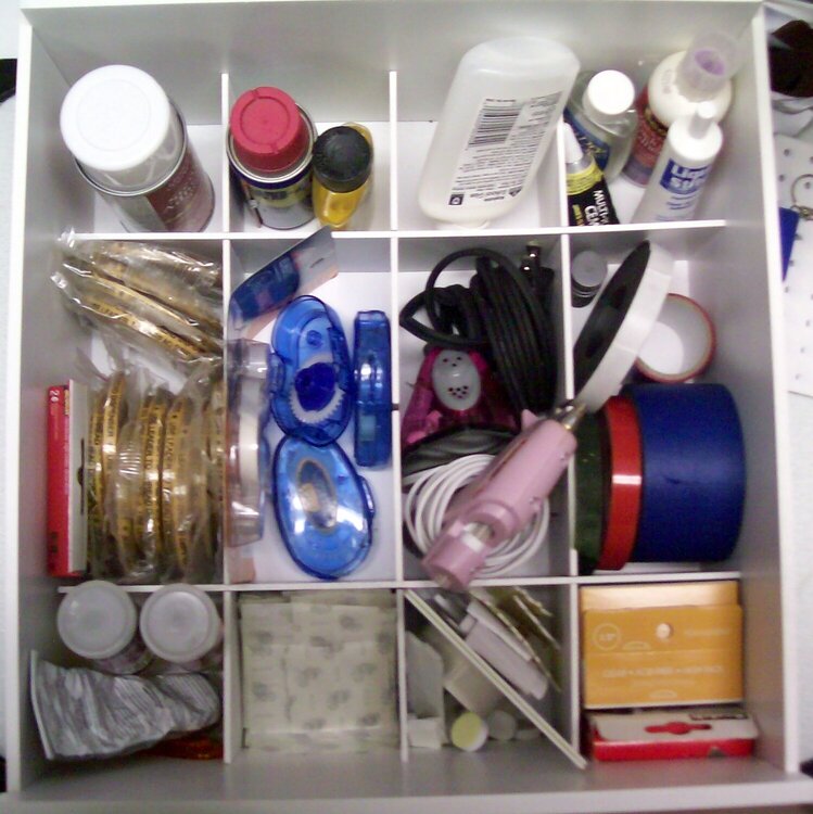 Scraproom Makeover 2012- Adhesive drawer
