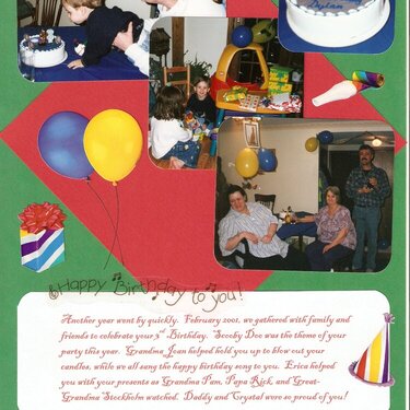 Dylan&#039;s Third Birthday-Right Page