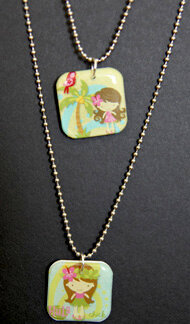 Hula chick necklaces
