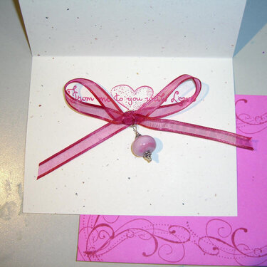 Pink Thank you Card Inside