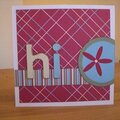 "hi" card