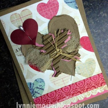 Corrugated Cardboard Cherub Valentine
