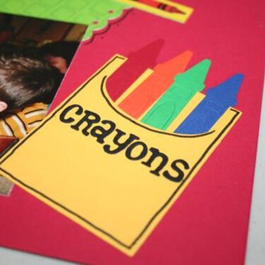 close up of crayons