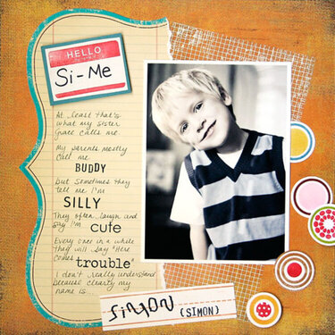 Hello My Name is Si-Me **NEW Gel-a-tins Stamps**