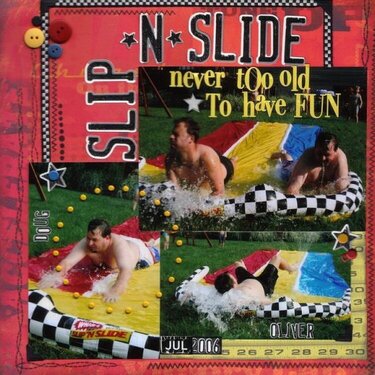 never too old to slip n slide