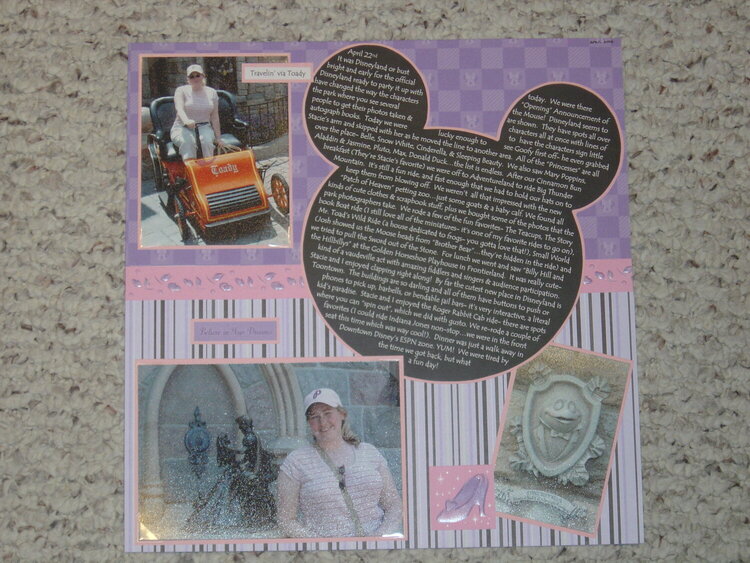 Disneyland 1 of 2 Double Page Layout