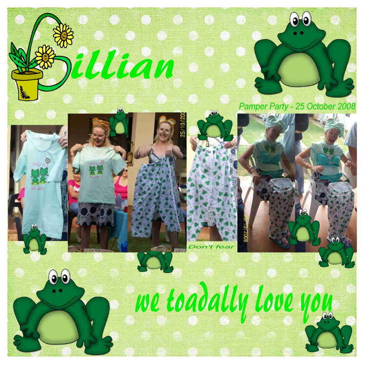 Gillian, we toadally love you