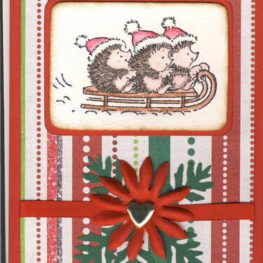 Hedgehog christmas card