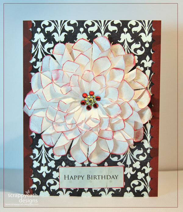 Big Blingy Flower Bday Card