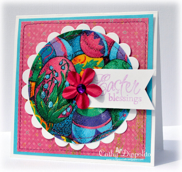 Fabric Easter Card