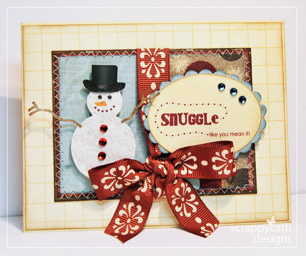 Hybrid Valentine Snuggle Snowman Card