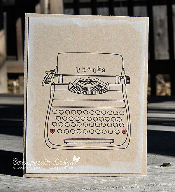 Sketch Typewriter Card Kraft