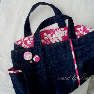 All Day Tote ~ Pink (detail)