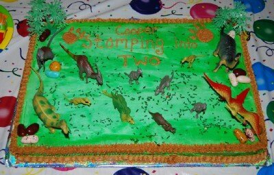 Cooper Stomping into TWO!! Dino Cake
