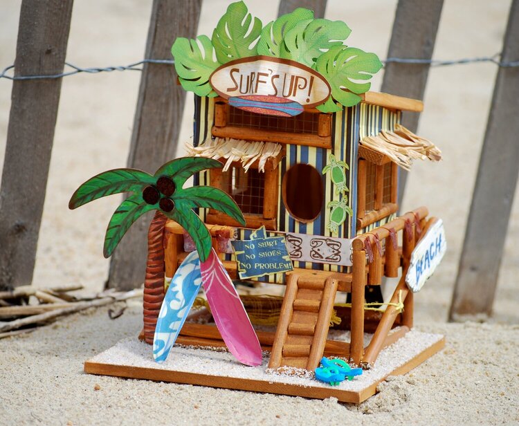 Surf&#039;s Up Birdhouse ~Rusty Pickle~