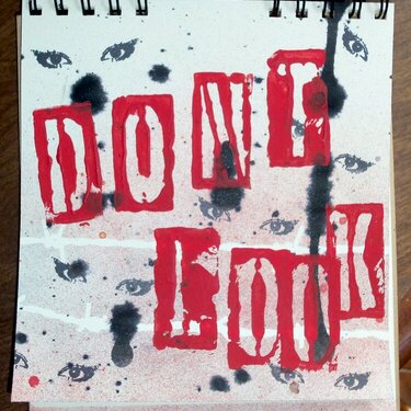 Don&#039;t look art journal page