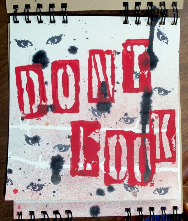 Don&#039;t look art journal page