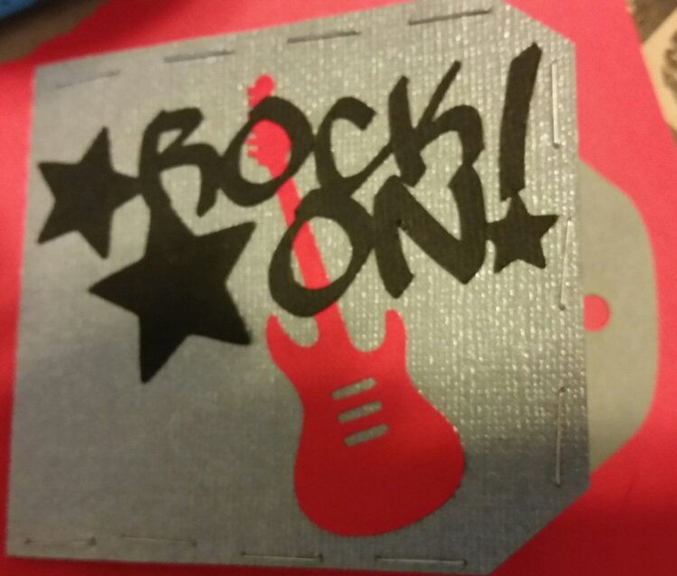 Rock on gift card holder