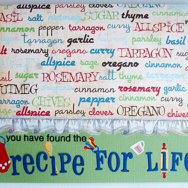 &quot;Recipe for Life&quot; card