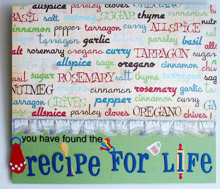 &quot;Recipe for Life&quot; card