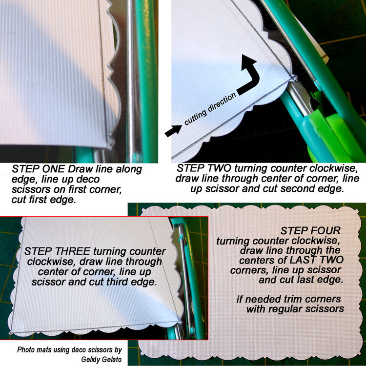 How to cut photo mats with deco scissors