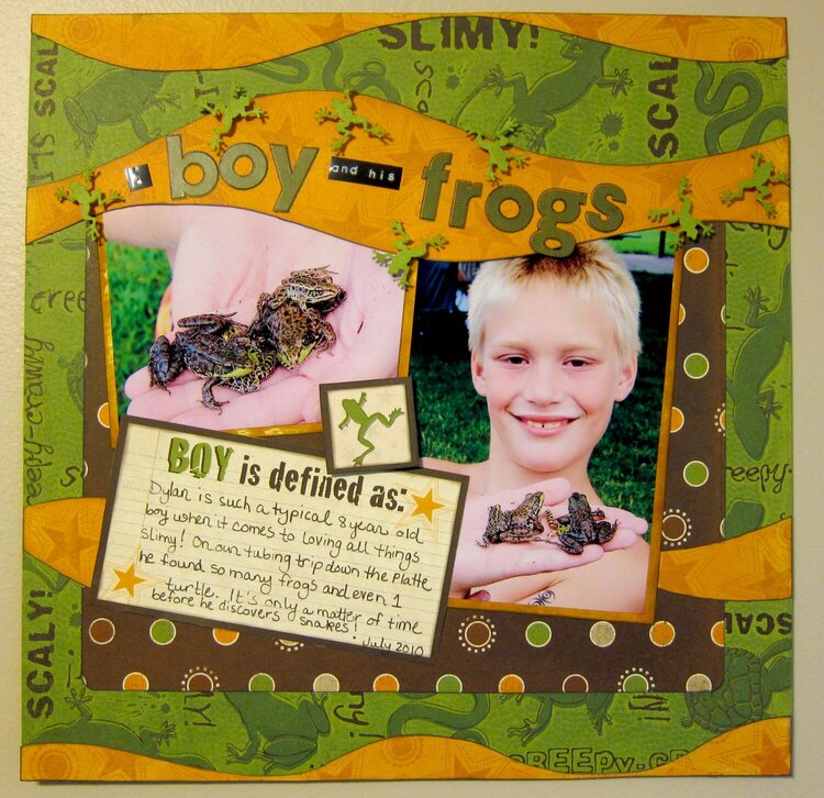 A boy and his frogs