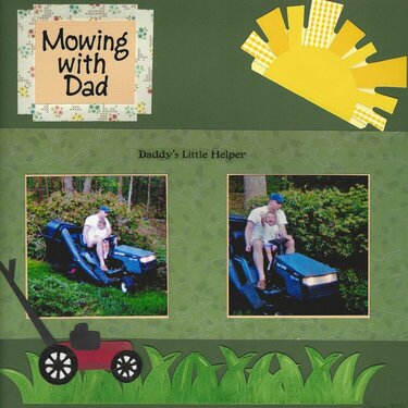 Mowing with Dad