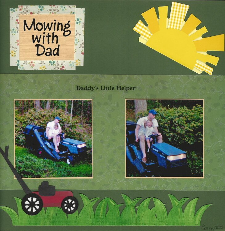 Mowing with Dad