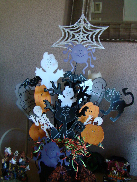 cricut halloween bouquet